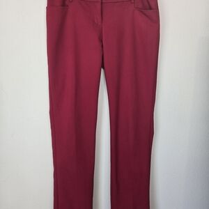 Express Women's Straight Leg Red Pants